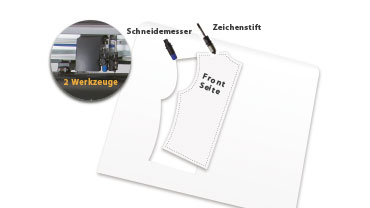 Doppelter Werkzeugkopf des Graphtec Schneideplotter für Apparel