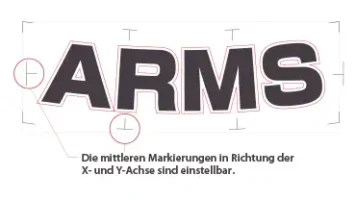 Optimierte Ergebnisse mit den Arms Passermarken.