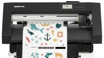 Effizientes Schneiden durch das Data Link Barcode System beim Graphtec CE8000-40 ASF