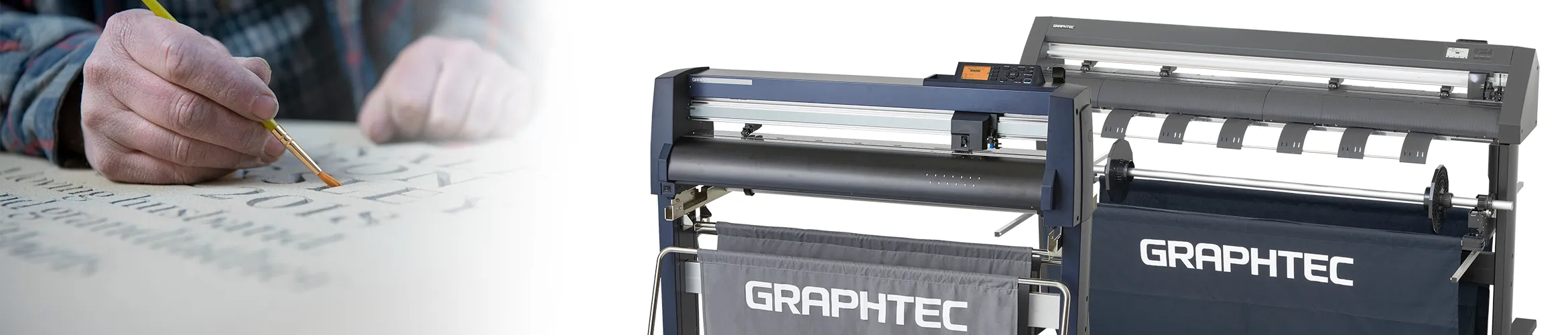 Gravuren erstellen mithilfe von Sandstrahlfolie – die Graphtec Schneideplotter können Ihre Folie einfach zuschneiden.
