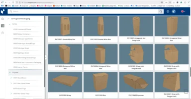 Greifen Sie auf die große Verpackungsbibliothek von EngView zu. Ausgewählte Designs können noch weiter individualisiert werden.