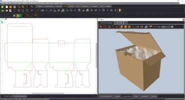 In der EngView Package & Display Designer Software können Sie Ihre Verpackungen ganz genau planen und erstellen.